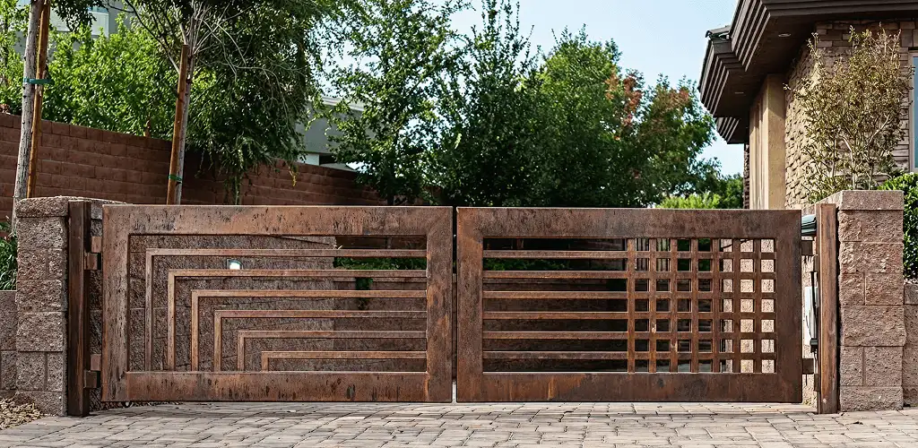 Custom driveway gate installation for a home entrance in Philadelphia, PA