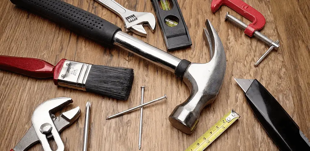 Handyman tools laid out for home repair and maintenance work in Philadelphia, PA