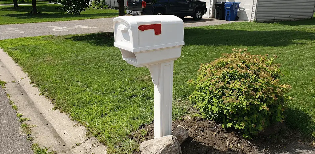 Mailbox installation for a residential curbside mailbox in Philadelphia, PA